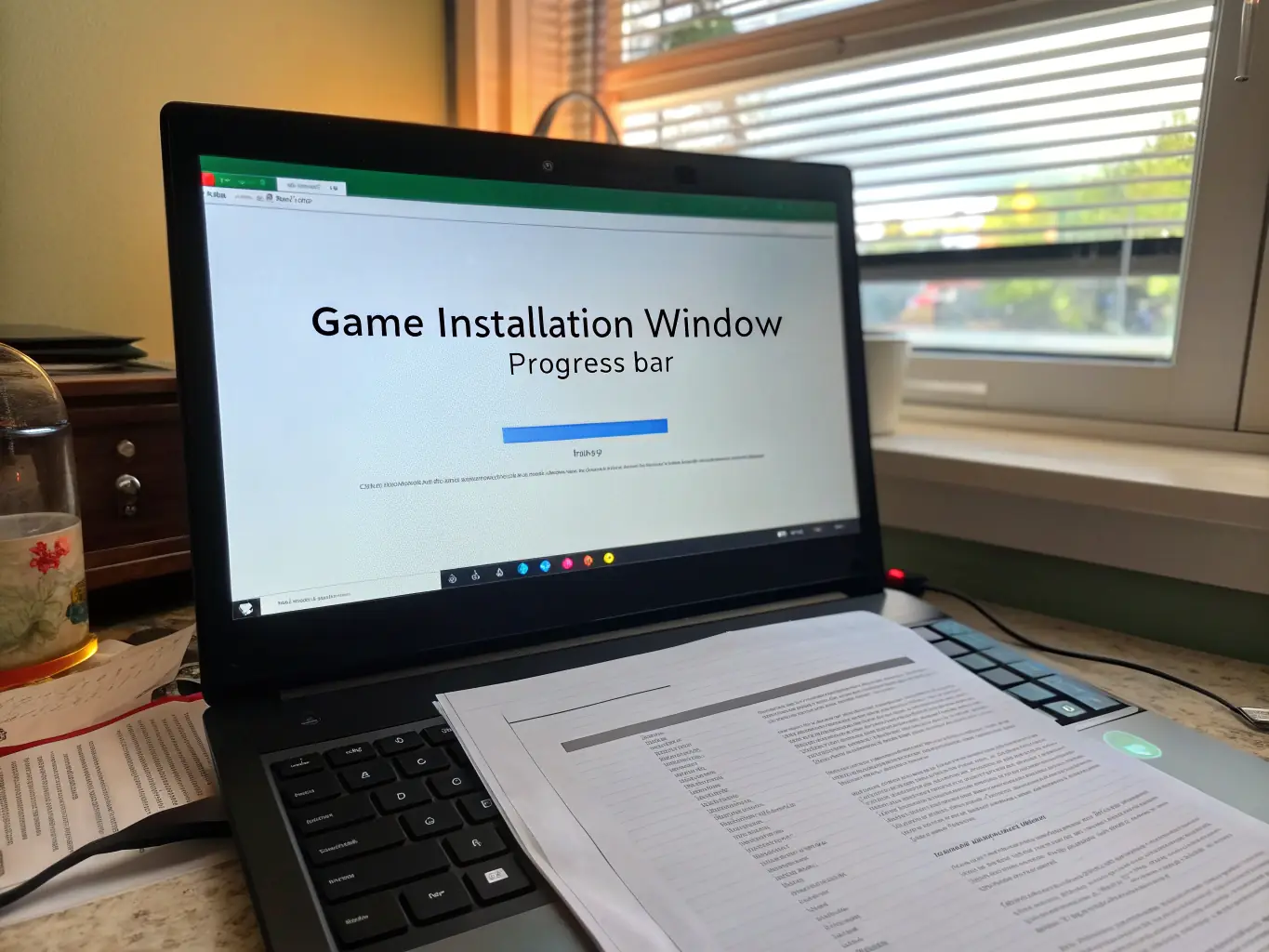 An image illustrating software being installed on a computer, representing software implementation services by Kumar Hi-Tech Computers.