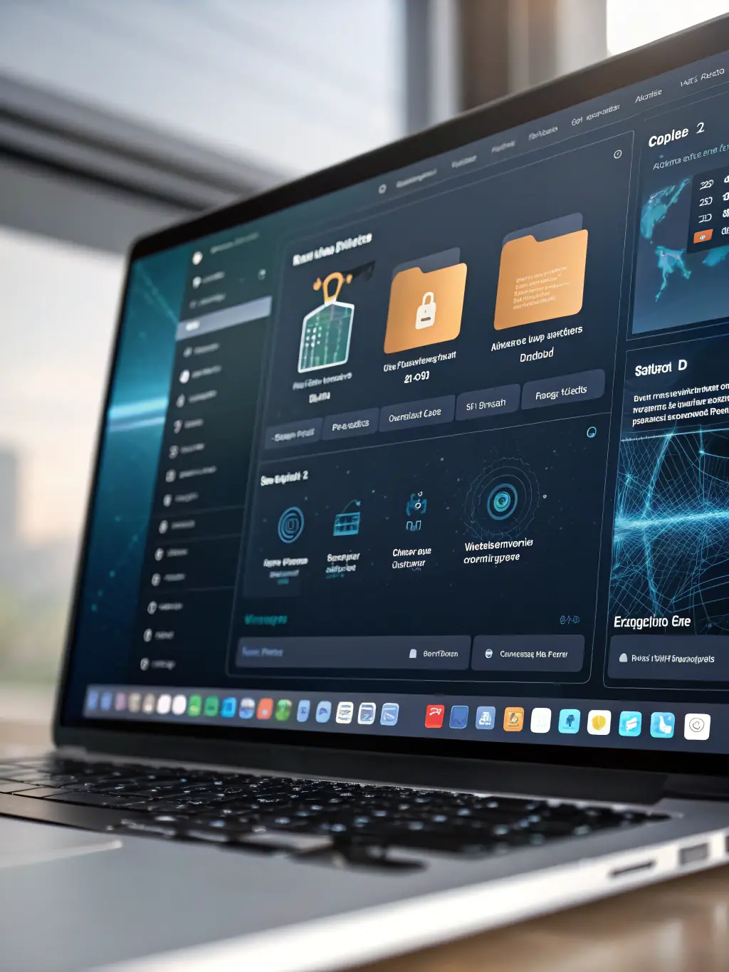 A secure cloud storage interface with files being backed up, illustrating data backup solutions.