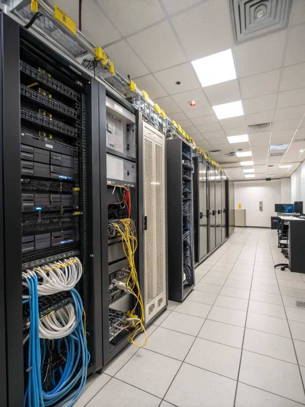 A network diagram displayed on a computer screen, symbolizing Kumar Hi-Tech Computers' network support services.